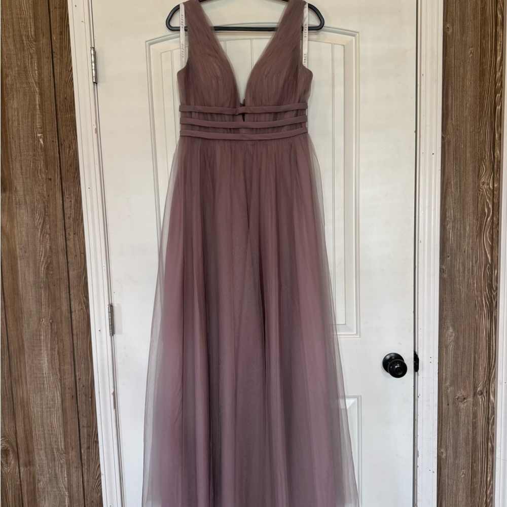 Azazie Dusty Purple Wedding Dress